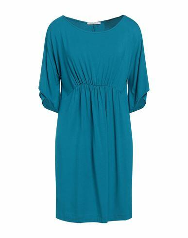 Biancoghiaccio Woman Mini dress Deep jade Cotton, Elastane Cover