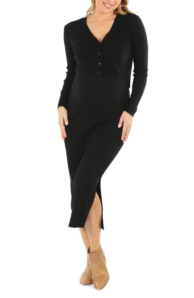 Angel Maternity Long Sleeve Maternity Cardigan in Black Cover