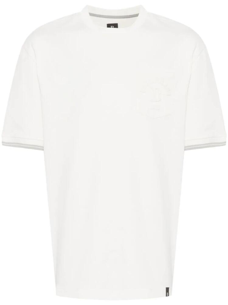 Boggi Milano logo-embossed T-shirt - White Cover