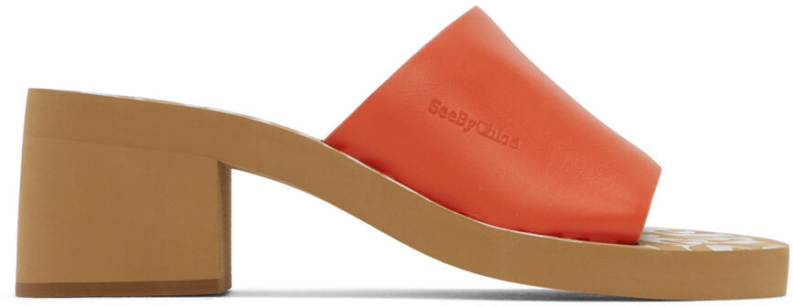 See by Chloé Orange Essie Heeled Sandals Cover