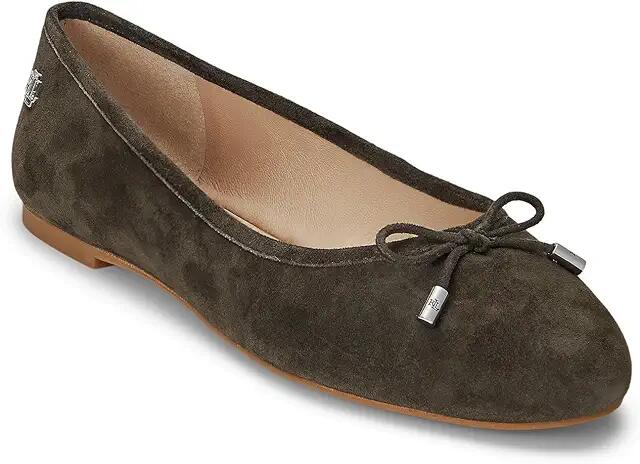 LAUREN Ralph Lauren Jayna Ballet Flat (Dark Olive) Women's Flat Shoes Cover