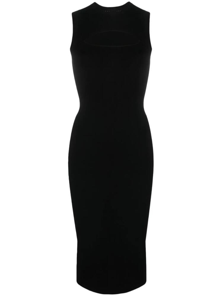 Victoria Beckham cut-out sleeveless midi dress - Black Cover