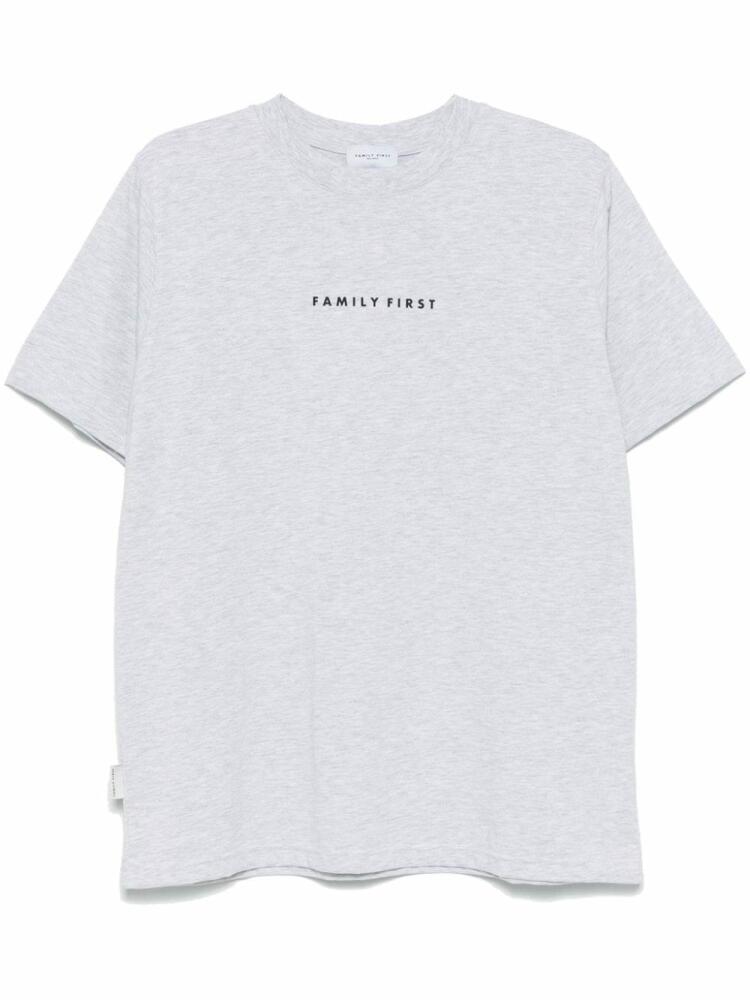 Family First logo-print T-shirt - Grey Cover