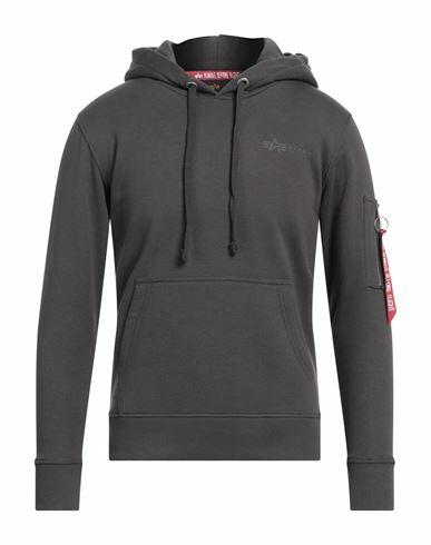 Alpha Industries Man Sweatshirt Lead Cotton, Polyester Cover