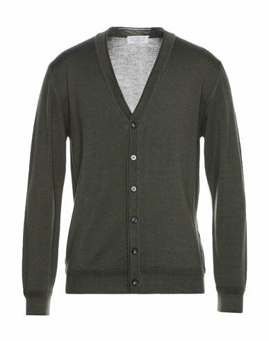 Bellwood Man Cardigan Military green Virgin Wool Cover