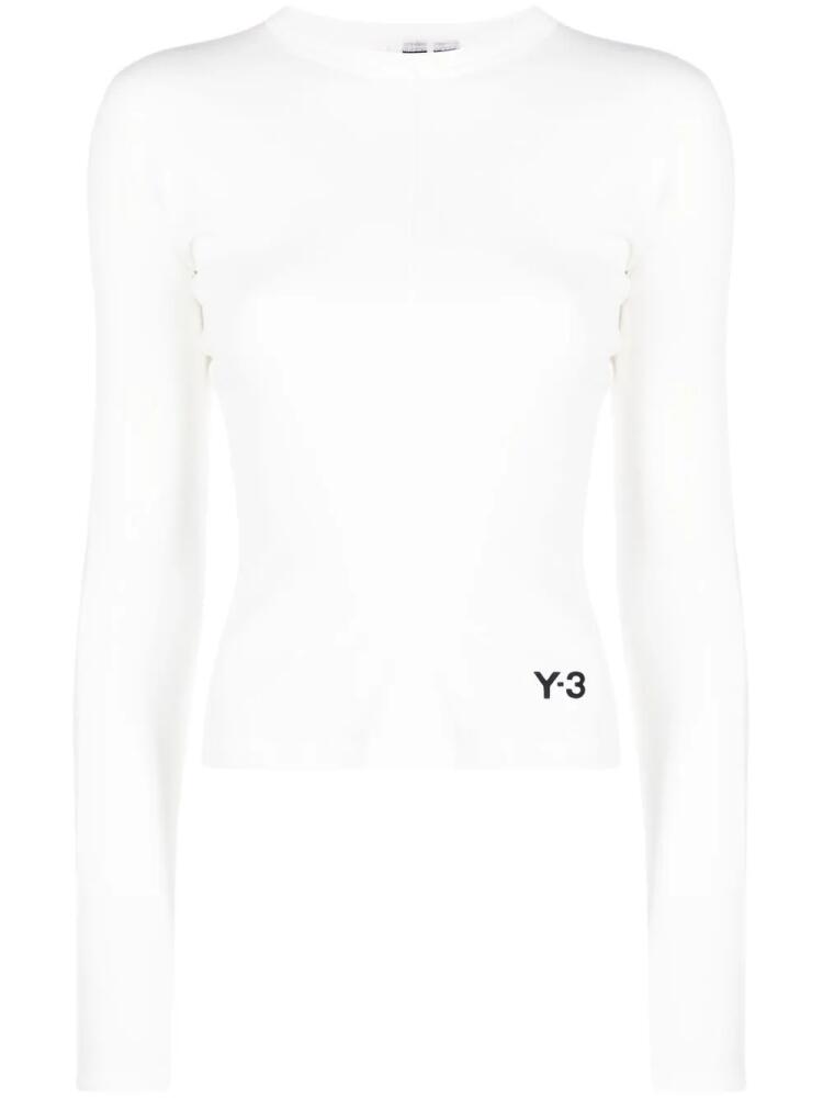 Y-3 logo-print organic cotton T-shirt - White Cover