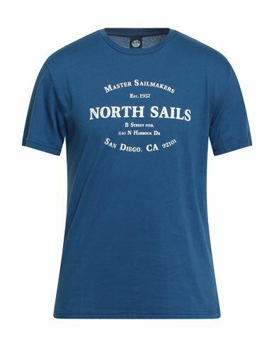 North Sails Man T-shirt Blue Cotton Cover