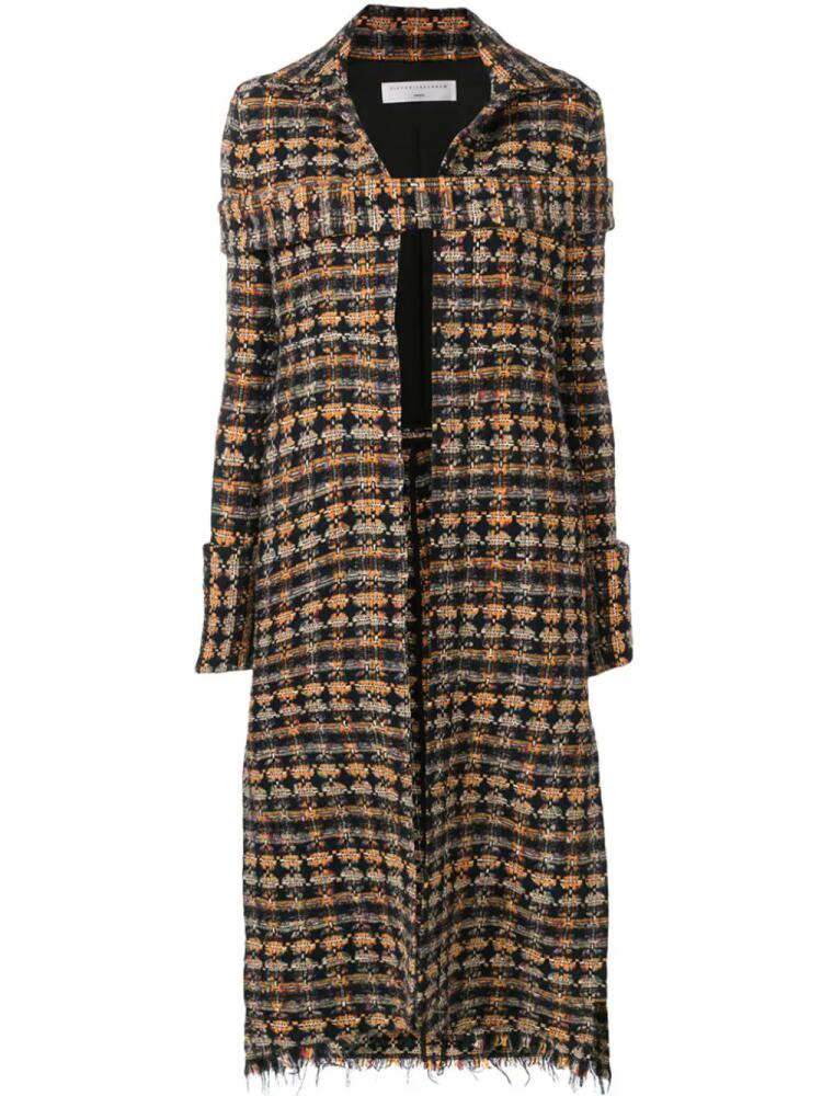 Victoria Beckham long tweed coat - Black Cover