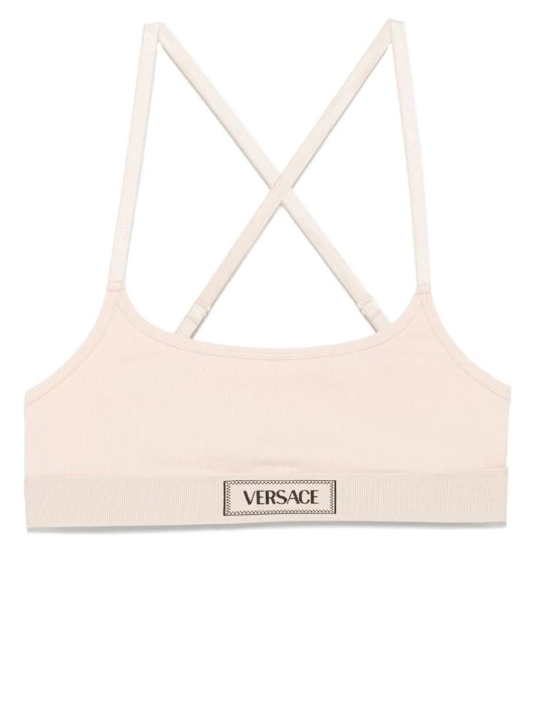 Versace 90s logo-underband bra - Neutrals Cover