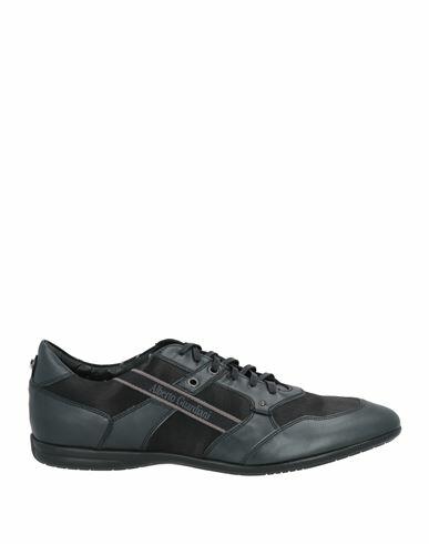 Alberto Guardiani Man Sneakers Black Leather, Textile fibers Cover