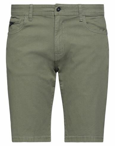 Yes Zee By Essenza Man Shorts & Bermuda Shorts Military green Cotton, Polyester, Elastane Cover