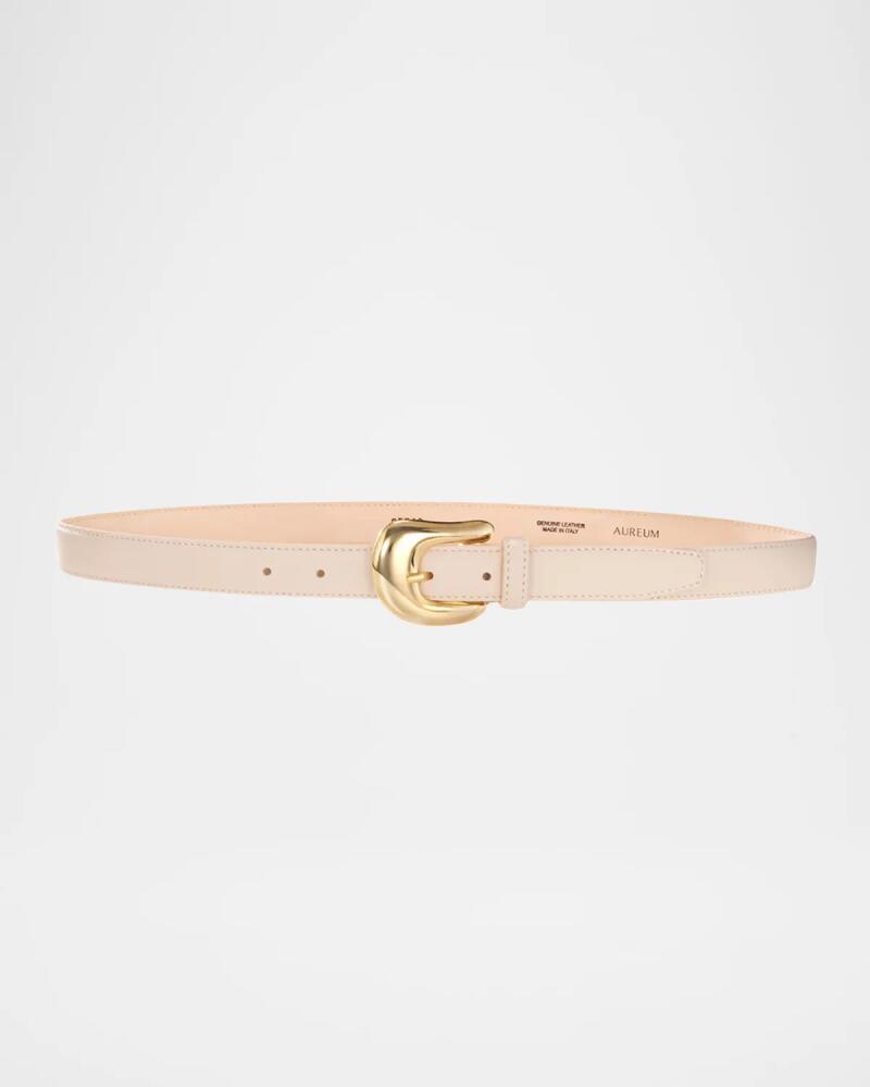 Aureum Collective Leather Belt W/ Golden Hardware Cover