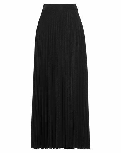 Kaos Woman Maxi skirt Black Polyester, Viscose, Polyamide, Metallized polyamide, Elastane Cover