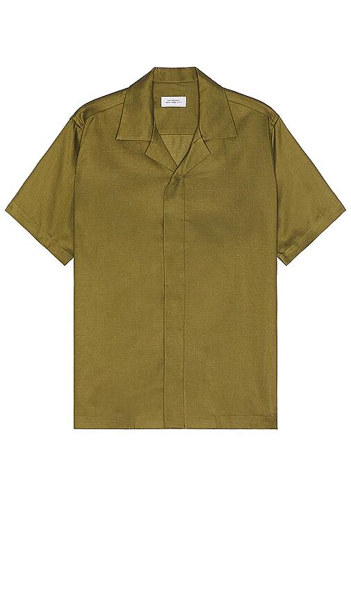 SATURDAYS NYC York Camp Collar Shirt in Green Cover