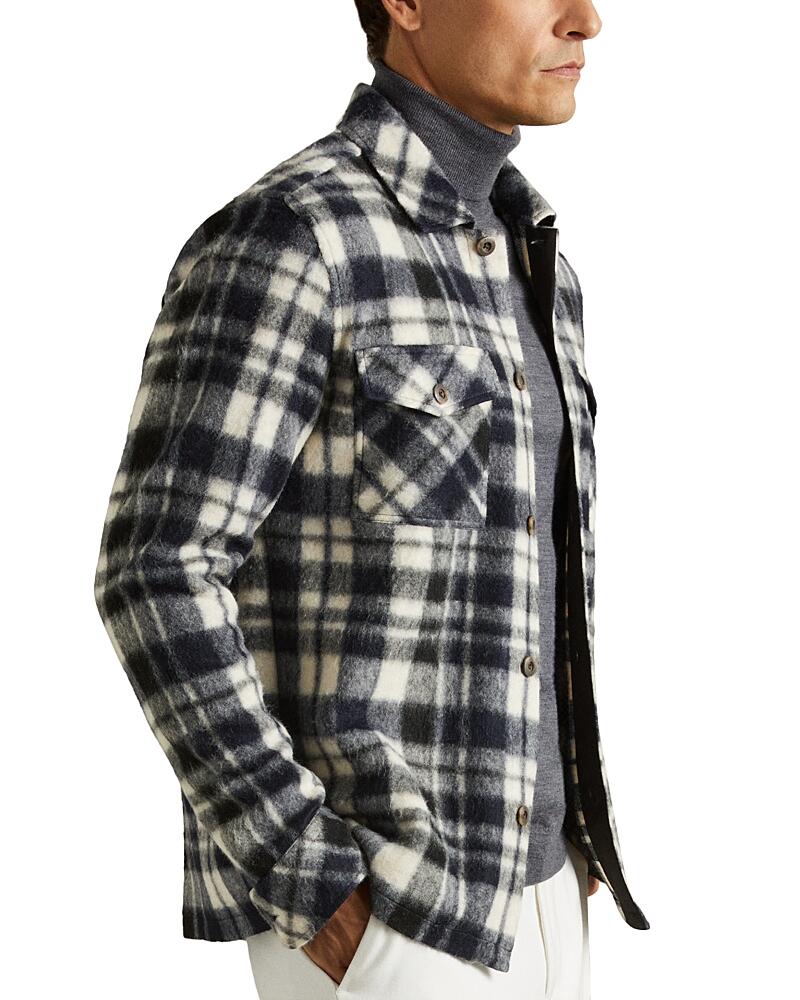 Reiss Brushed Check Overshirt Cover