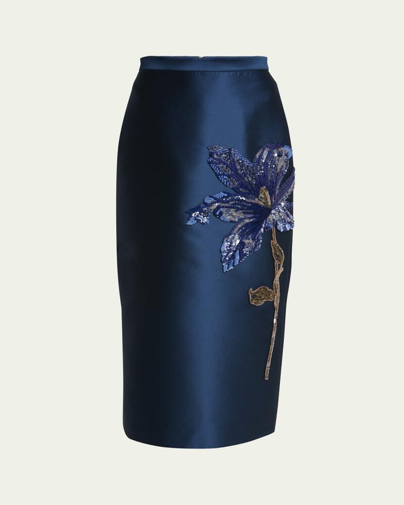 Erdem Floral Silk Midi Pencil Skirt Cover