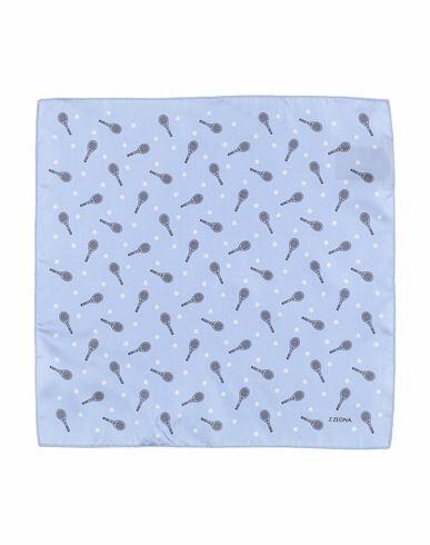 Z Zegna Man Scarf Sky blue Silk Cover