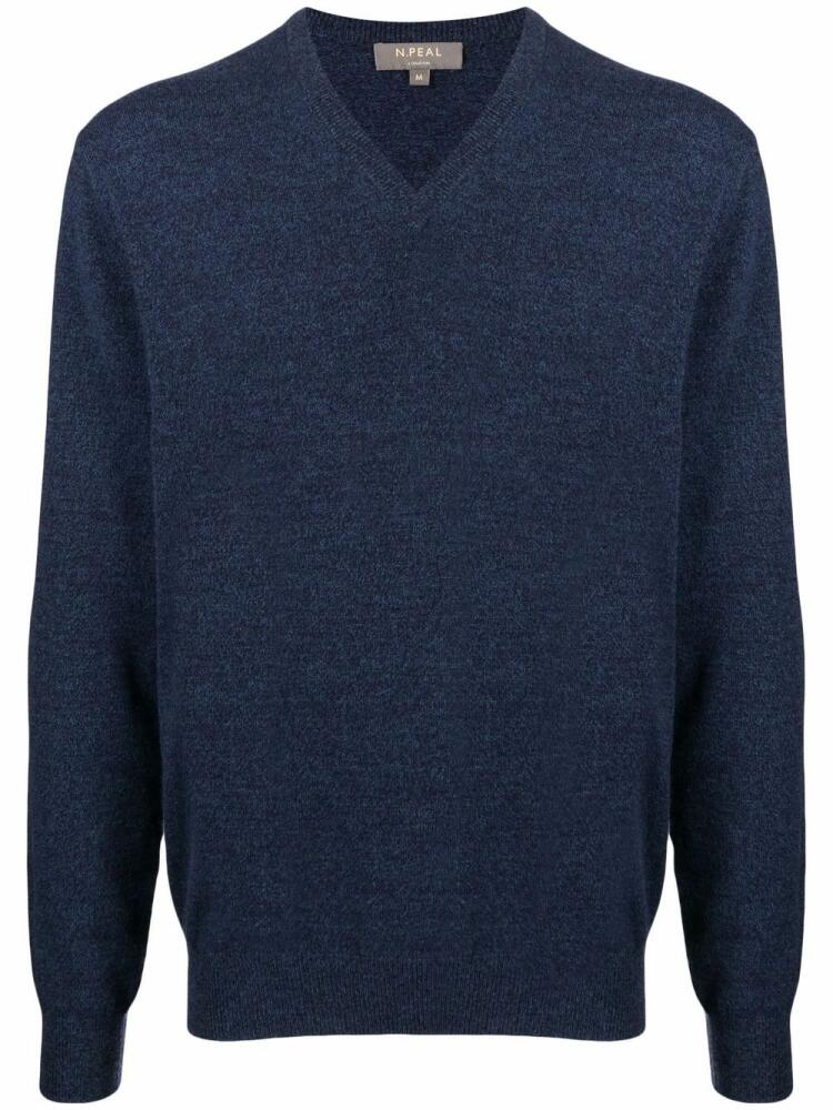 N.Peal cashmere v-neck jumper - Blue Cover