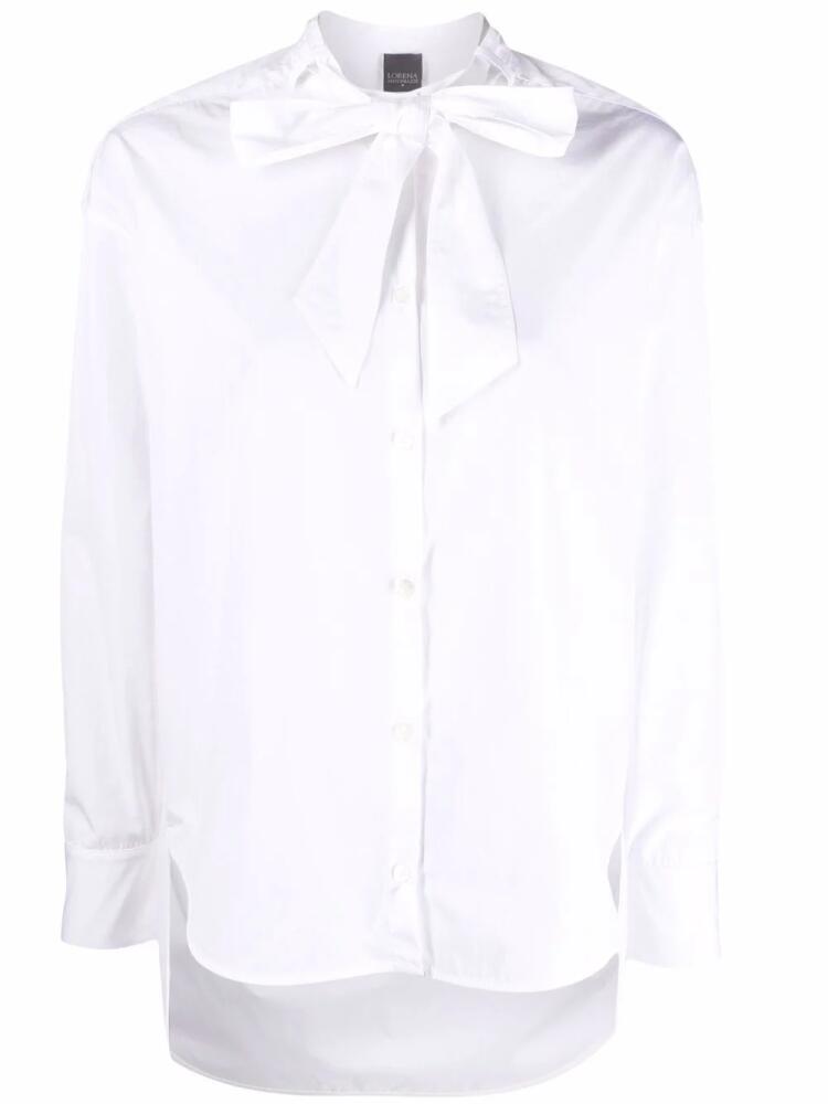 Lorena Antoniazzi pussbow-collar cotton shirt - White Cover