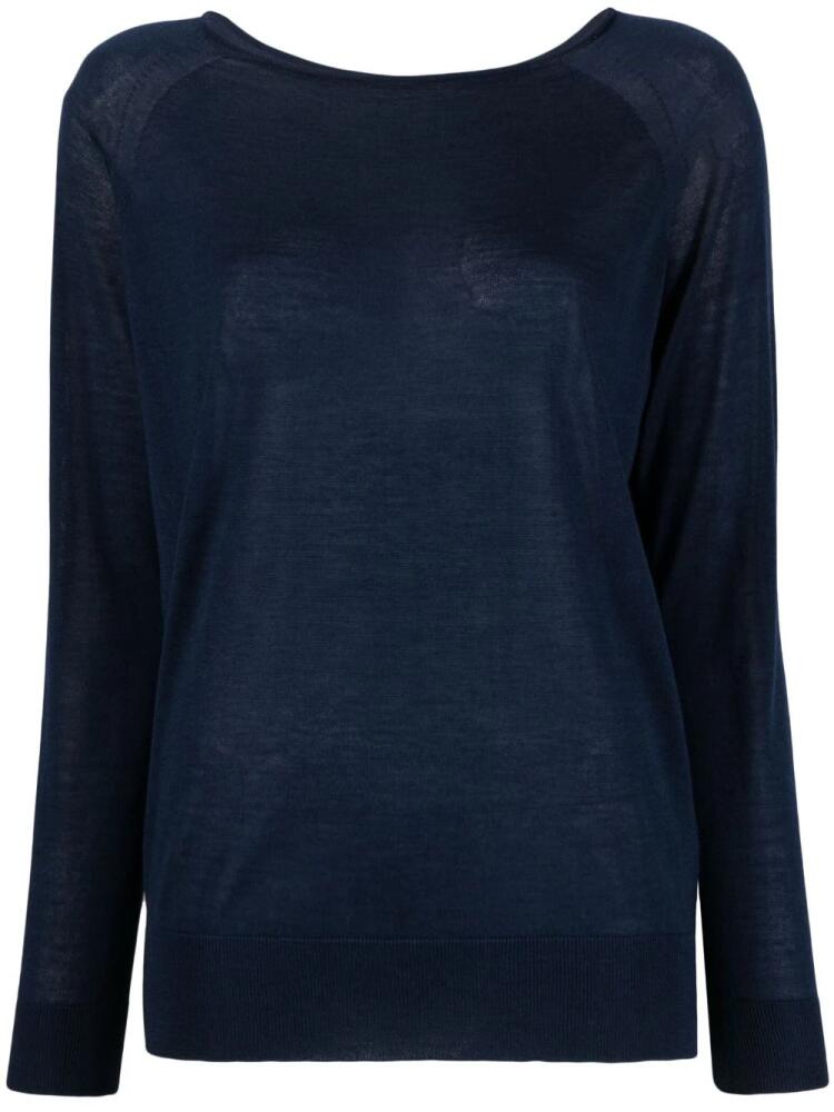 Nuur long-sleeved knitted jumper - Blue Cover