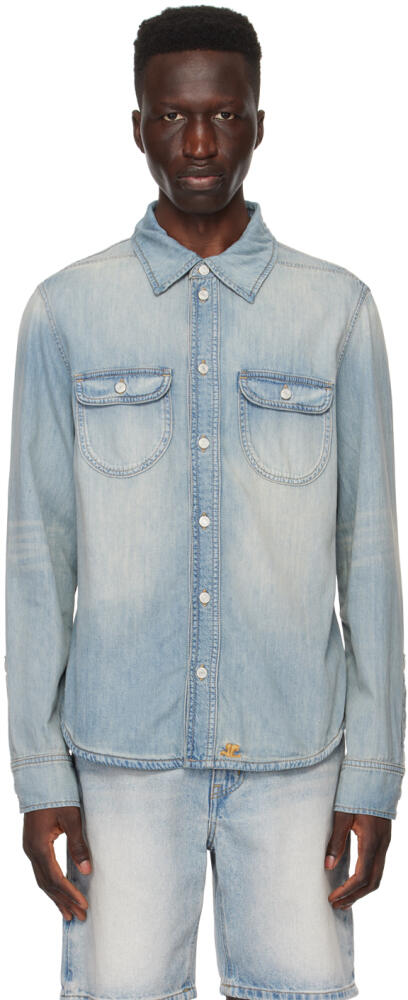 Courrèges Blue Western Denim Shirt Cover