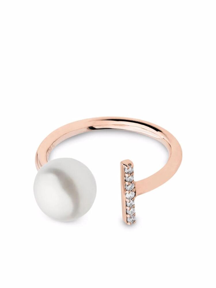 AUTORE MODA Ava pearl and diamond ring - Pink Cover