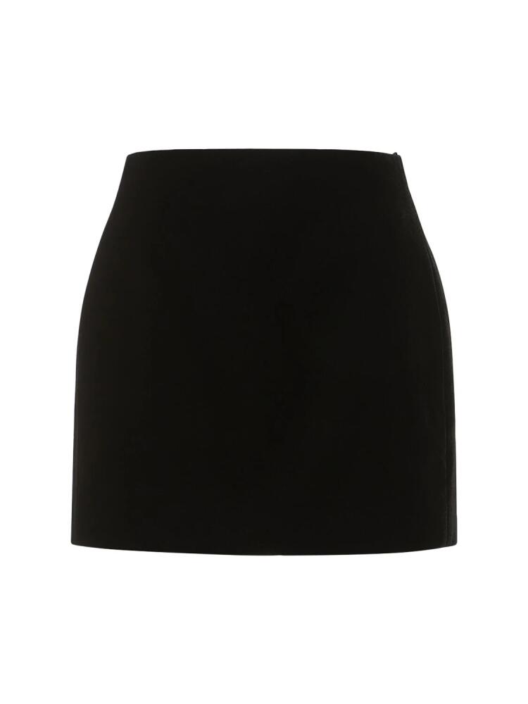 WARDROBE.NYC Viscose Blend Velvet Mini Skirt Cover