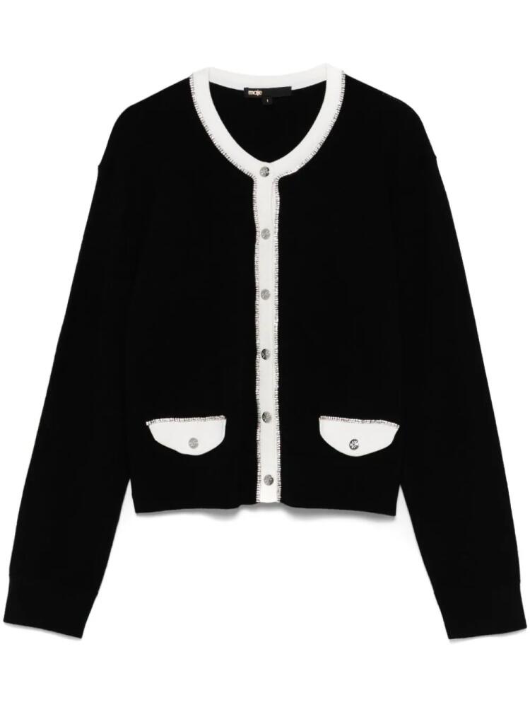 Maje crystal-embellished cardigan - Black Cover