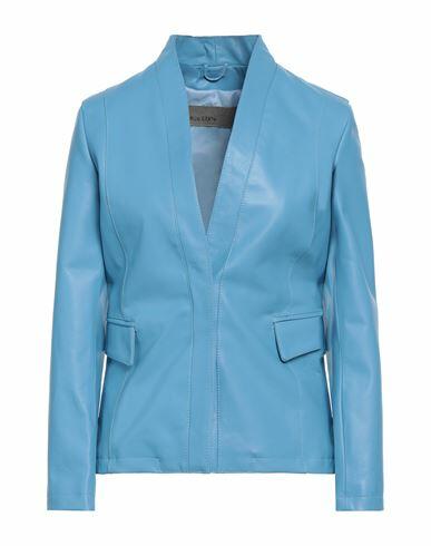 Giorgio Brato Woman Blazer Light blue Leather Cover