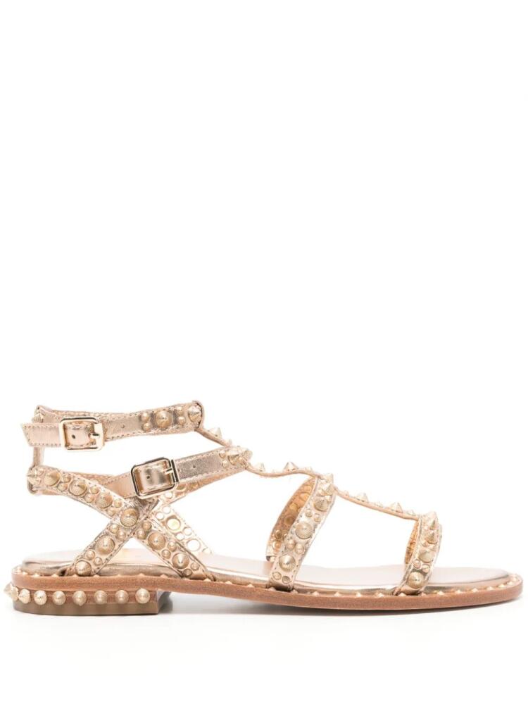 Ash Pepsy stud-embellished sandals - Gold Cover