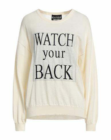 Boutique Moschino Woman Sweater Ivory Virgin Wool, Acrylic, Acetate, Polyamide, Polyester Cover