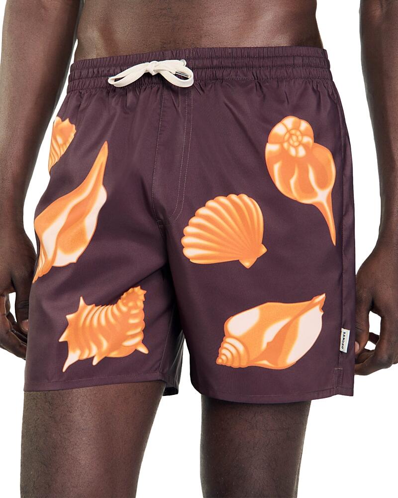 Sandro Printed Drawstring 5 Swim Trunks Cover