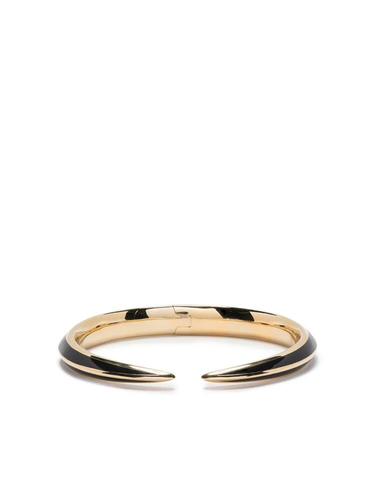 Shaun Leane Sabre Deco yellow gold vermeil-plated bangle - Black Cover