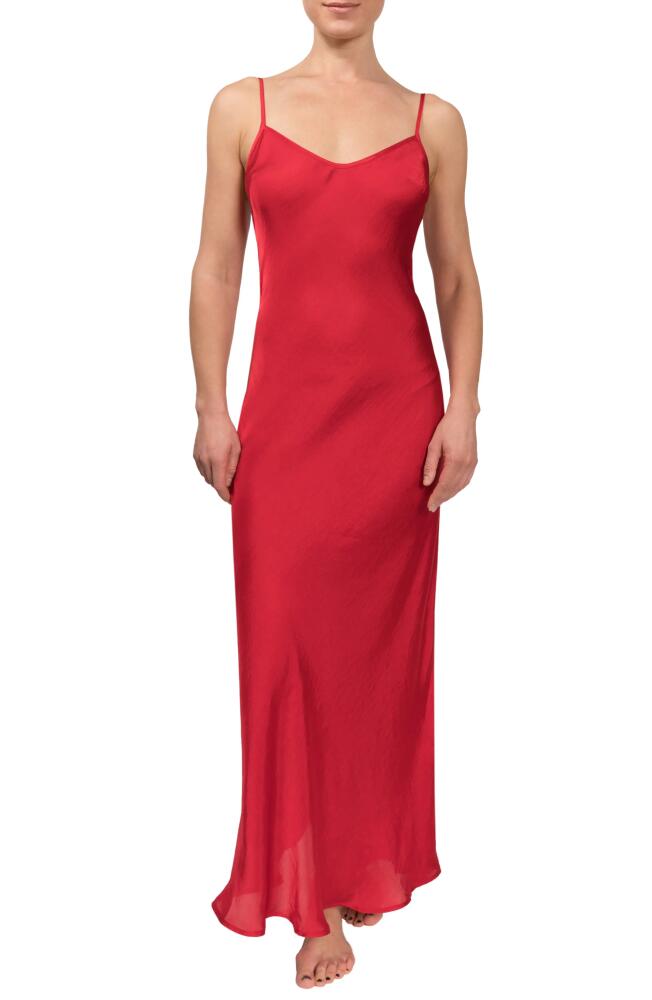 Everyday Ritual Angelina Satin Slip Nightgown in Rouge Cover