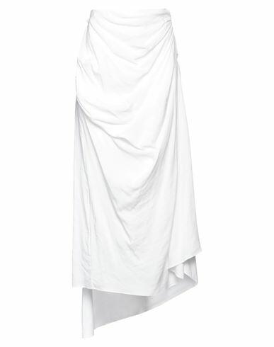 Rochas Woman Maxi skirt Ivory Viscose, Linen Cover