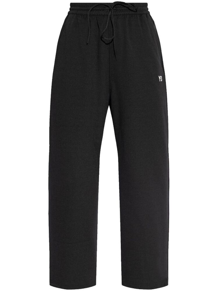 Y-3 logo-print track pants - Black Cover