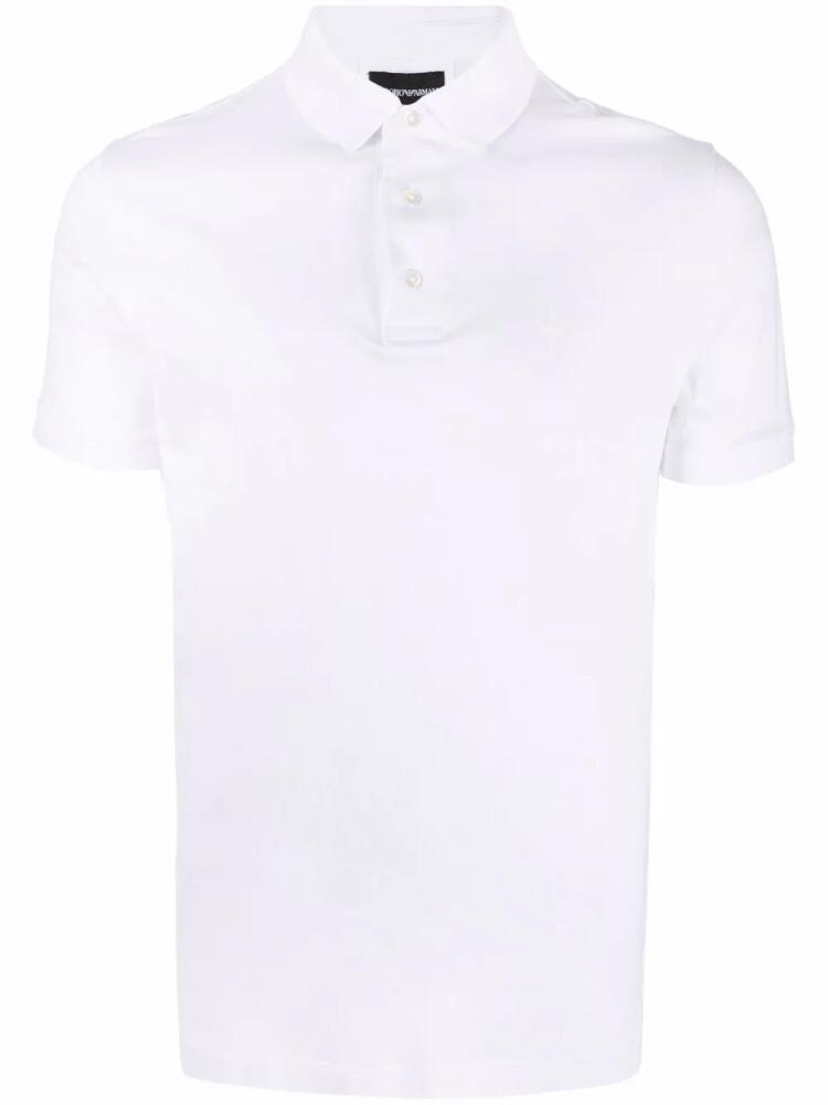 Emporio Armani eagle-motif polo shirt - White Cover