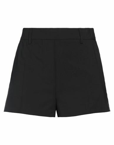 N°21 Woman Shorts & Bermuda Shorts Black Polyester, Wool, Elastane Cover