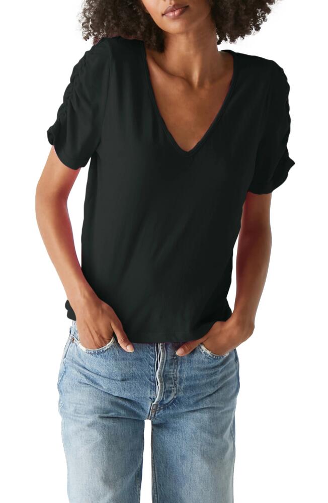 Michael Stars Josie V-Neck Shirt in Black Cover