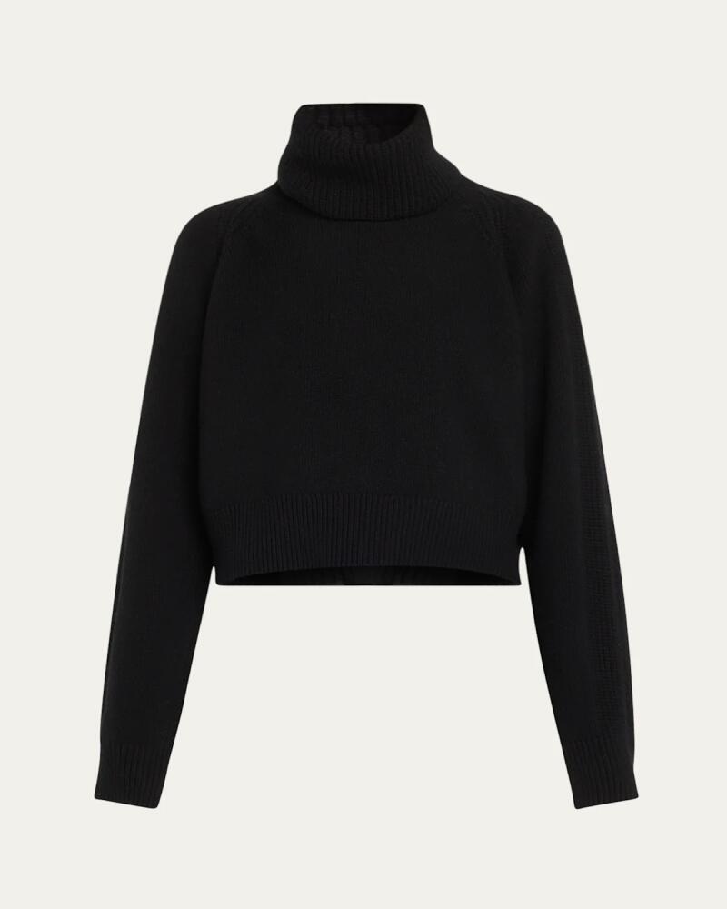 SaSuPhi Rasato Ribbed Turtleneck Wool Cashmere Sweater Cover