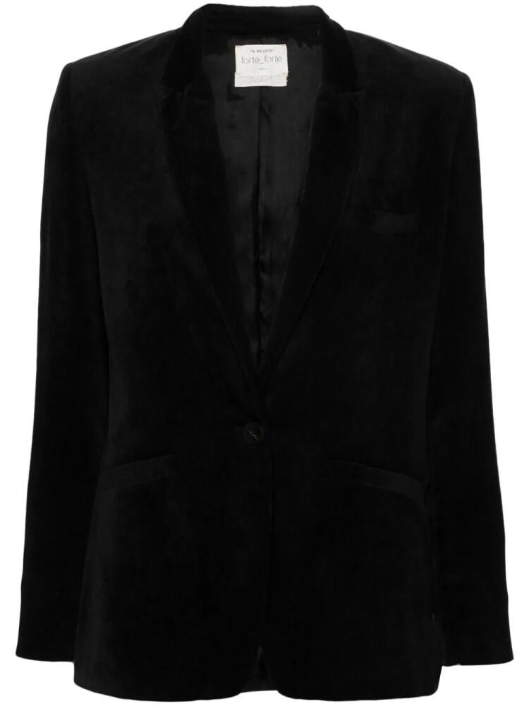 Forte Forte velvet blazer - Black Cover