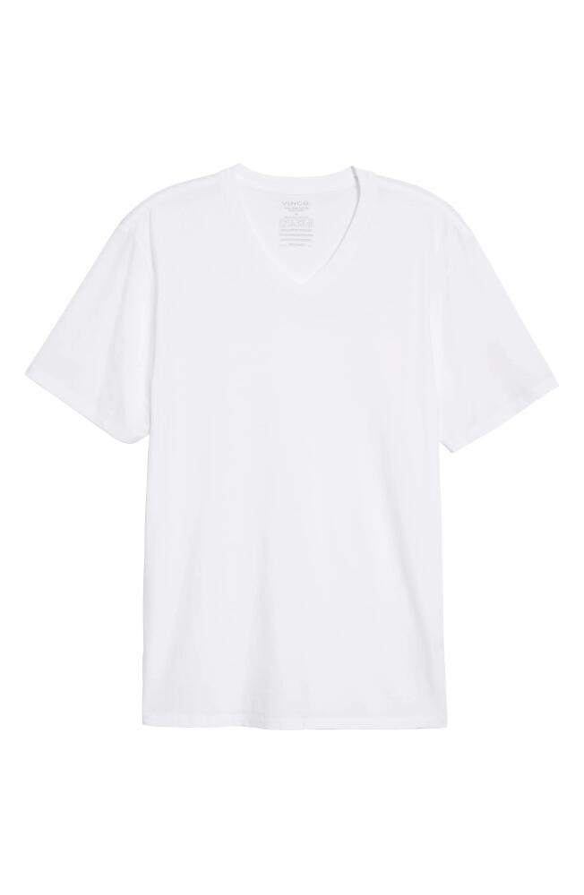 Vince Pima Cotton Slim Fit V-Neck T-Shirt in Optic White Cover