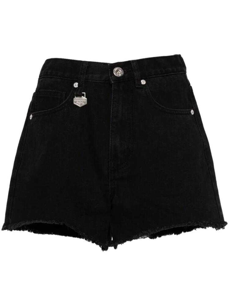 CHOCOOLATE raw-cut hem denim shorts - Black Cover