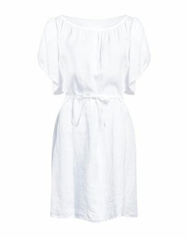 120% Lino Woman Mini dress White Linen Cover