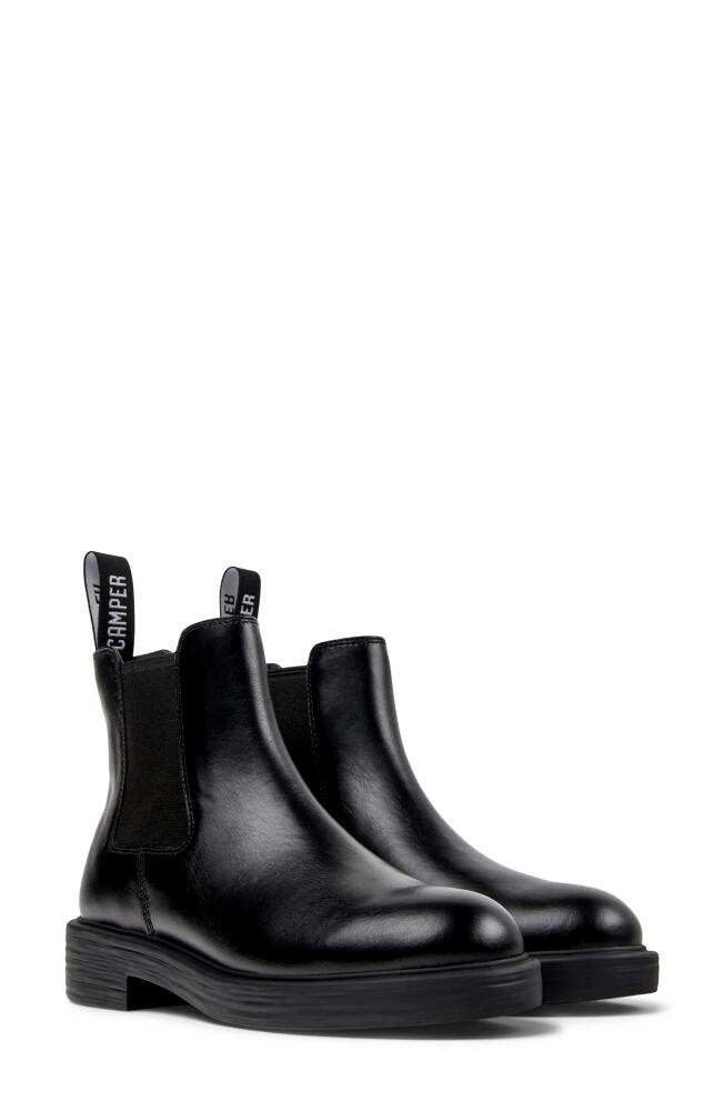 Camper Dean Chelsea Boot in Black Cover