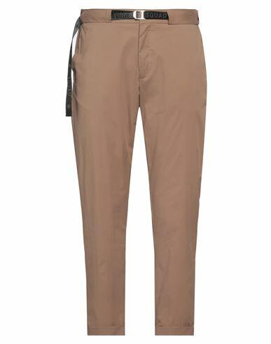 Squad² Man Pants Camel Cotton, Polyamide, Elastane Cover