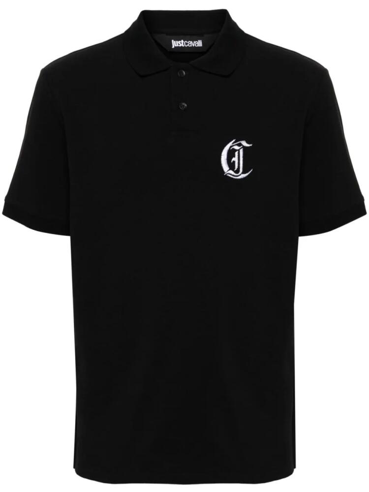 Just Cavalli monogram-embroidery polo shirt - Black Cover