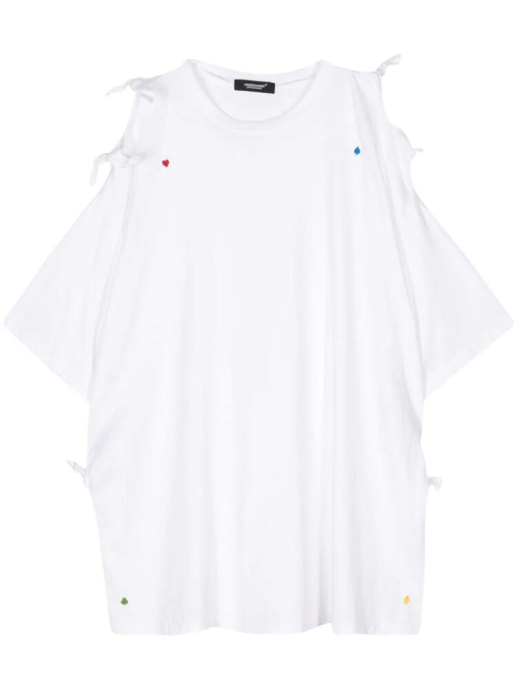 Undercover knotted cotton T-shirt - White Cover