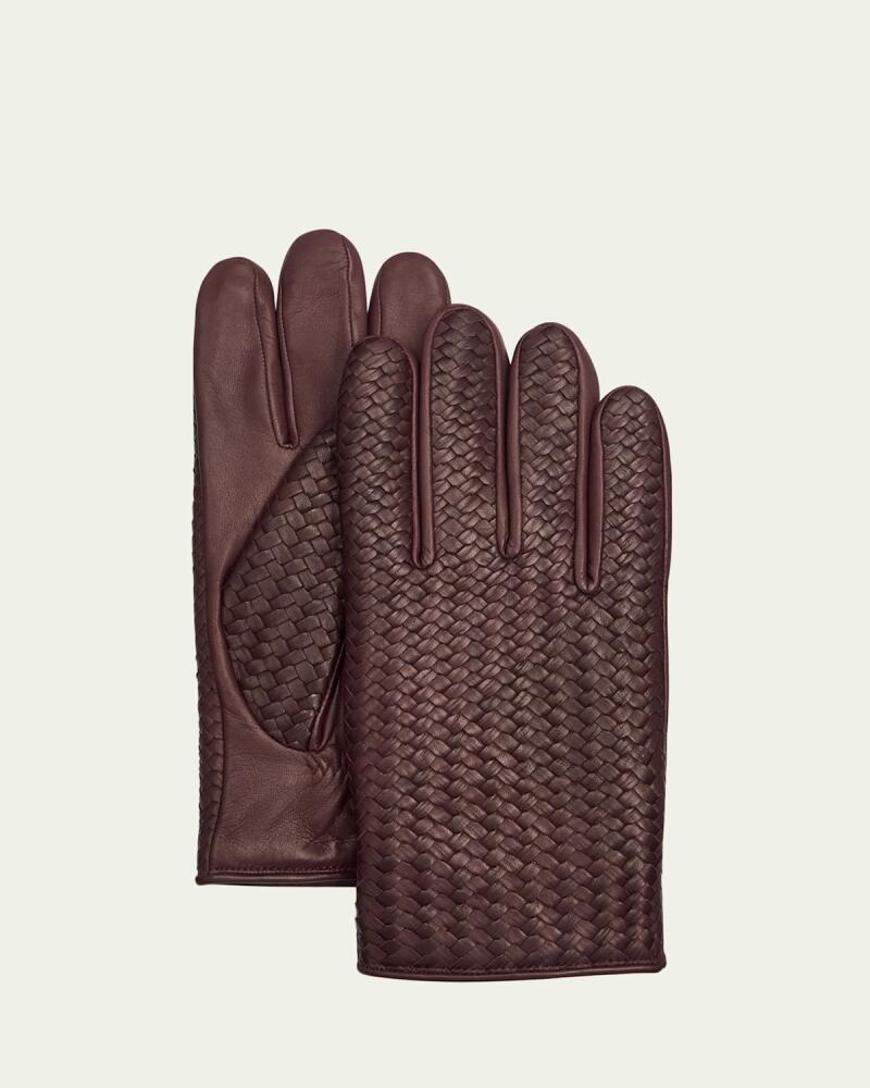 Agnelle Men's Woven Leather Gloves Cover