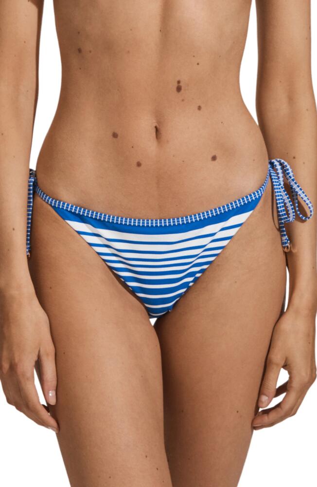 Reiss Tilly Stripe Bikini Bottoms in Blue Stripe Cover